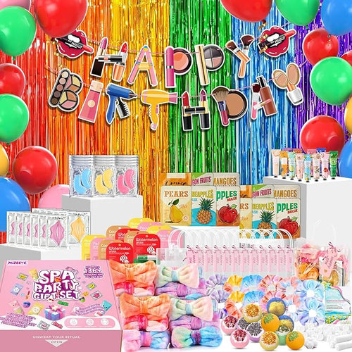 160 PCS Spa Party Supplies For Girls, Kids & Family, Include Face, Lip & Foot by MIZEEYE