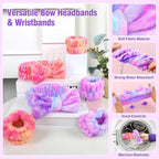 6 Pack Spa Headband with Wristbands: Washing Face Facial Makeup Skincare - Image 3