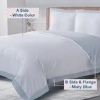 THE COTTON & SILK® 100% Luxury Long-Staple Cotton Duvet Cover Set - Image 2