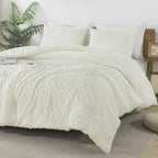 Andency Ivory Twin/Twin XL Comforter Set, Boho Soft Warm Cute Comforter Twin - Image 2