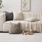MIULEE Pack of 4 Couch Throw Pillow Covers 24x24 Inch Neutral Soft Decorative - Image 5