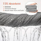 YFONG 2 Pack Large Microfiber Hair Towel Wrap, Super Absorbent Quick Dry Hair - Image 2