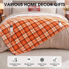 OCTROT Electric Heated Blanket King Size, 90X100 Orange Blanket - Image 6