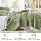 Comfort Spaces King Quilt Set Modern Reversible Diamond Coverlet King Bedding - Image 7