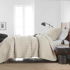WDCOZY Light Beige Quilts Queen Size Bedding Set - Image 4