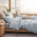 PURE ERA Jersey Knit Duvet Cover Set 100% T-Shirt Cotton Super Soft Comfy 3pc - Image 3