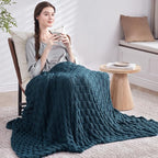 Knitted Weighted Blanket for Adult, No Beads Heavy Blanket 70” x 90'' 20lbs - Image 7