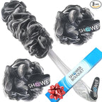 SHOWER BOUQUET Loofah-Charcoal Back-Scrubber & Bath-Sponge Set // 1 by ShowerBouquet%C2%AE