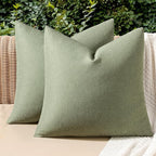 MIULEE Pack of 2 Decorative Outdoor Solid Waterproof Throw Pillow Covers Spring by MIULEE
