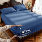 LBRO2M 1000 Thread Count 100% Cotton Sheets Set, Full Size Bed Sheet 4 Piece - Image 4
