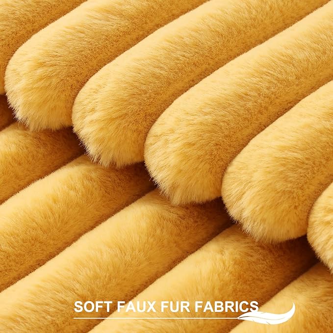 Pallene Faux Fur Plush Throw Pillow Covers 16x16 Set of 2, Luxury Soft Fluffy - Image 2