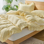 Gingham Duvet Cover Twin Size, 2 Pieces Soft Breathable Microfiber Plaid - Image 4