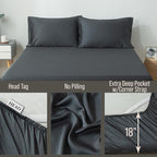 Bella Coterie Luxury Bamboo Viscose Cal King Size Fitted Sheet Only | 100% - Image 3