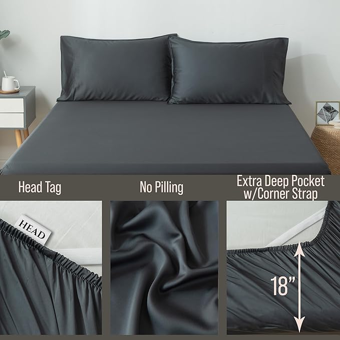 Bella Coterie Luxury Bamboo Viscose Cal King Size Fitted Sheet Only | 100% - Image 3