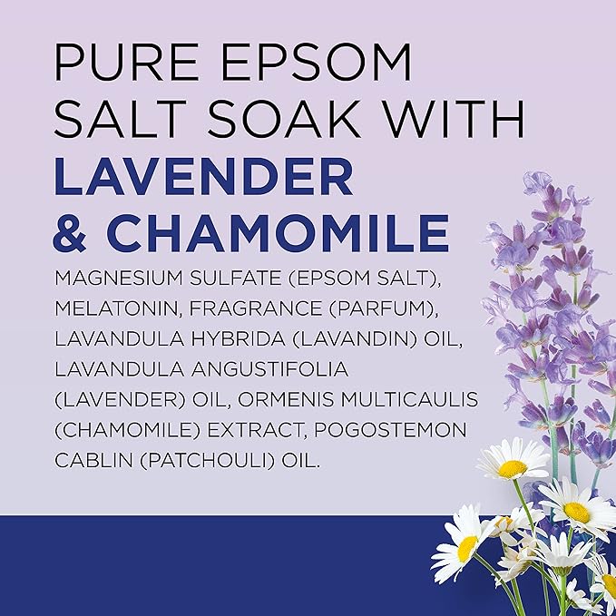 Dr Teal's Epsom Salt Soak, Lavender & Chamomile, 3 lbs | Pack of 2 | Sleep - Image 10