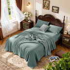 LBRO2M 1000 Thread Count 100% Egyptian Cotton Sheets Set Queen Size, 4 Piece by LBRO2MBedding