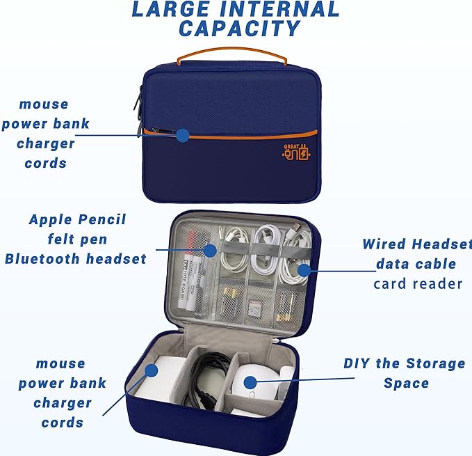 Electronics Organizer, Travel Cord Organizer Pouch, Portable Cable Organizer - Image 5