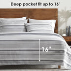 ClevaHome Classic Stripe Sheet Set - Image 3