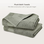 BIOWEAVES 100% Organic Cotton 700 GSM Plush Luxury Bath Towels - Image 2