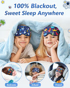 BeeVines Kids 100% Real Mulberry Silk Sleep Mask 2 Pack, Original Design Pure - Image 8