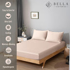 Bella Coterie Luxury Bamboo Viscose Queen Size Fitted Sheet Only | 100% - Image 2