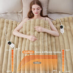Heated Blanket Queen Size, Faux Fur Cozy Heating Blanket - Image 4