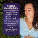 Badger Ginger Massage Oil, 100% Organic Massage Oil, w/Arnica Oil & Cayenne - Image 2