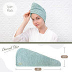 myHomeBody Hair Towel Wrap, Luxury Quick Drying Turban, Ultra Soft Absorbent - Image 3