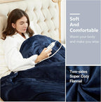Tefici Electric Heated Blanket Twin, Super Cozy Soft 2-Layer Flannel 62" x 84" - Image 6