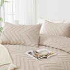 Andency Khaki Comforter Full Size, Boho Beige Soft Fluffy Tan Warm Lightweight - Image 4