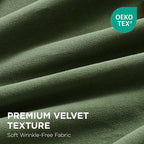 Joydeco Olive Green 100% Blackout Curtains 84 Inch 2 Panels, Luxury Thermal - Image 2
