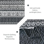 WONGS BEDDING Boho King Quilt Set, Lightweight Bed Decor Bedspread - Image 4
