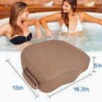AEROiVi Hot Tub Booster Seat for Adults, 5 Inch Thick Supportive Cushion - Image 3