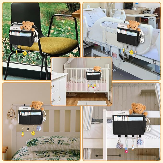 Bedside Storage Organizer 5 Pockets - Image 7