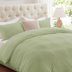 Cozyide Green Duvet Cover King Size, 3 Pieces Bedding Duvet Covers, Soft by cozyide