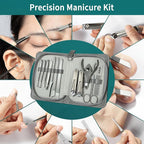 Manicure & Pedicure Set 12 in 1, Nail Clippers Set, Quality Fingernail& Toenail - Image 3