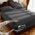 LBRO2M 1000 Thread Count 100% Egyptian Cotton Sheets Set, Full Size Bed Sheet 4 - Image 4
