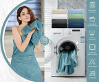 8 Piece Bathroom Towel Set |2 Oversized Large Bath Towels Sheet, 2 Hand Towels - Image 5