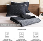 Litanika Quilt King Size Black, Soft Lightweight Polyester Comforter Bedding Set - Image 6