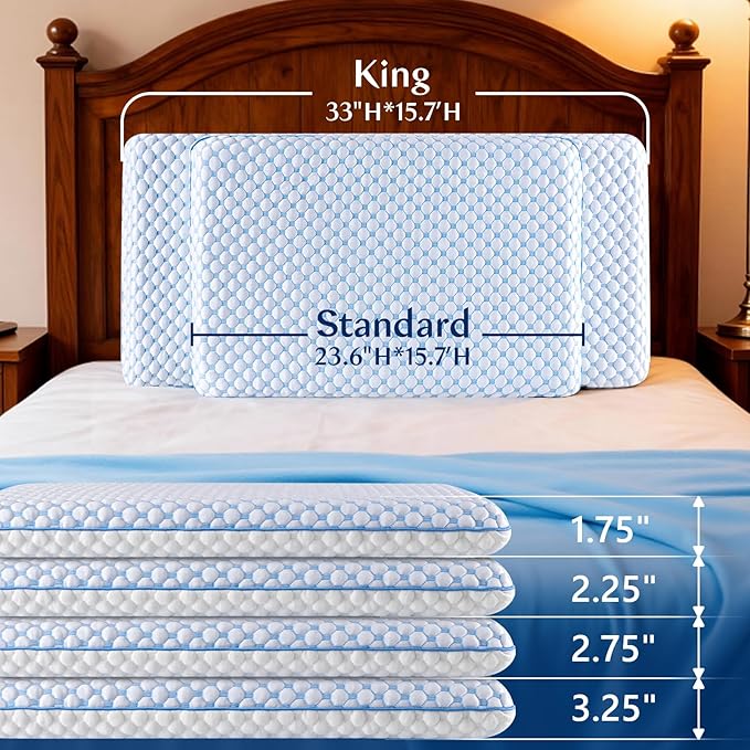 Stomach Sleeping Pillow for Back & Stomach Sleeper, Flat Soft Pillows for - Image 6