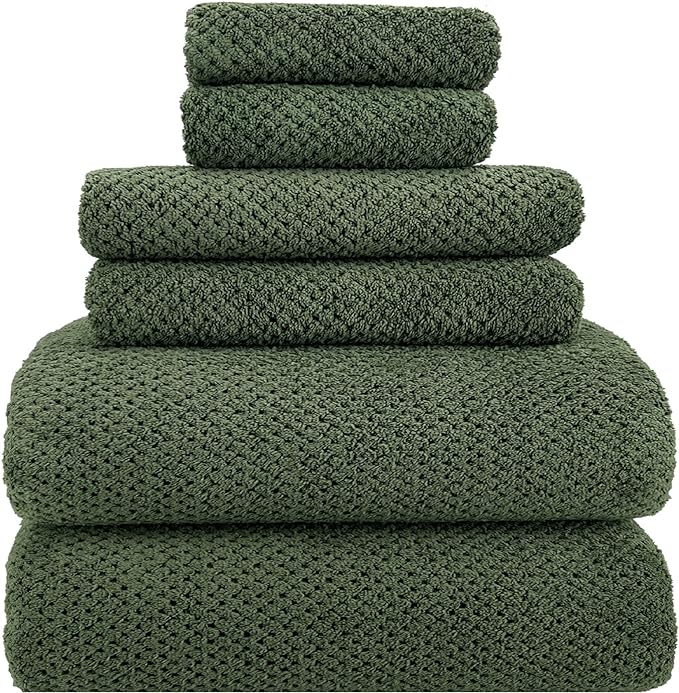 YTYC 29x59 Inch Bath Towels Set of 6 Large, Super Soft Lint Free Lightweight by YTYCTowels