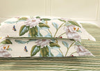 FADFAY Floral Duvet Cover Set 100% Cotton Green and Beige Striped Shabby Flower - Image 7