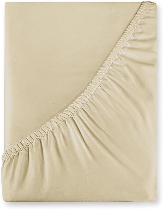 Royale Linens 400 Thread Count 100% American Grown Cotton Fitted Sheet Queen by ROYALELINENS