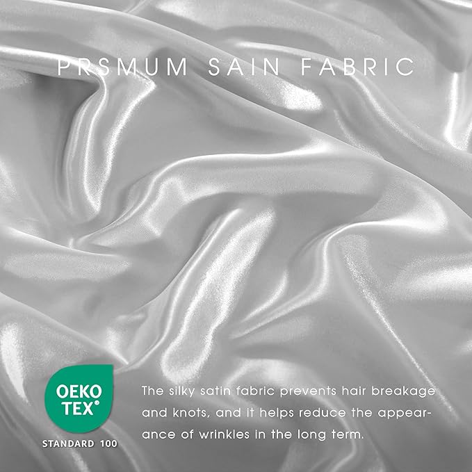 FreshCulture Satin Sheets Queen Size Bed Set- 4 Piece Luxury Soft Silky Queen - Image 5