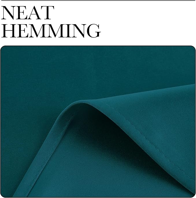 NICETOWN Faux Silk Teal Curtains & Drapes - Image 7