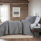 WDCOZY Dark Grey Quilt Queen Size Bedding Sets - Image 5
