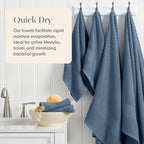 Springtree Home 100% Cotton Bath Towel Set of 4 | Super Soft & Absorbent - Image 3