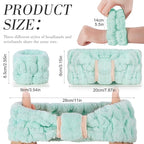 DiyJibb 9 Pcs Spa Headband for Washing Face, Skincare Headband and Wristband Set - Image 9