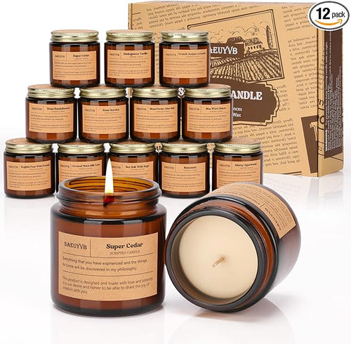 12 Pack Candles for Home Scented, Scented Candles Gift Set for Women &Men by SAEUYVB