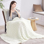 Knitted Weighted Blanket for Adult, No Beads Heavy Blanket 60” x 80'' 20lbs - Image 7